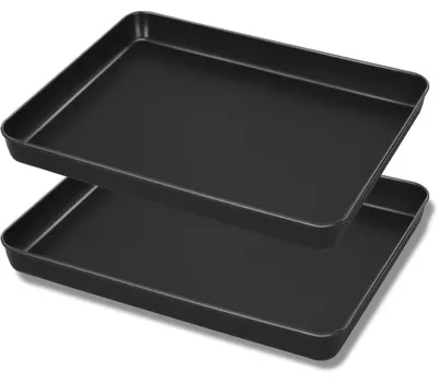 Produktbild von Backblech Klein 2 Stück Antihaft Kohlenstoffstahl 23,7 x 17,7 x 2,5 cm Rechteckig Ungiftig Rostfrei