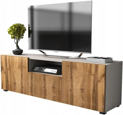Zdjęcie produktu dla szafka rtv pod telewizor komoda tv 150 kaszmir dąb wotan