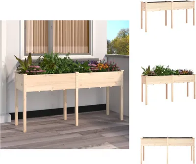 Image de vidaXL Bac à plantes avec insert 161x45x76 cm Sapin massif - Pots de fleurs & Jardinières