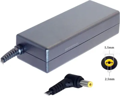 Produktbild von MicroBattery MBA1072, 90 W, 19 V, 4.74 A, Schwarz, AC
