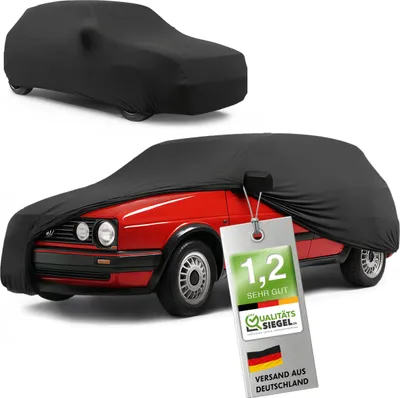 Immagine prodotto di WALSER Premium - Copertura per auto da interno Stretch Plus - Vincitrice del premio di qualità "Ottimo"* - Telo di copertura per auto da interno Autoplane - Copertura in tessuto per auto - "Garage" per auto - Taglia 1 - Nero