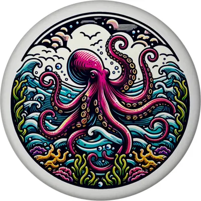 Produktbild von Oktopus Magnet rund