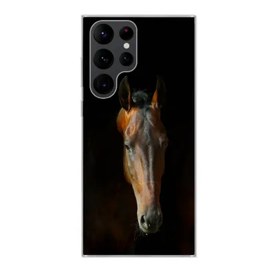 Produktbild von MuchoWow® Handyhülle Schutzhülle Hülle für Samsung Galaxy S22 Ultra Pferde - Tiere - Braun Silikon Softcase Handy Hülle - Abbildung