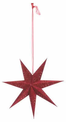 LED-Ster rot 60 cm XMas Paper 12 LEDs batteriebetrieben