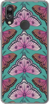 Produktbild von MuchoWow® Handyhülle Schutzhülle Hülle für Telefoonhoesje Huawei P20 Lite (2020) Mädchen - Motten - Insekten - Muster - Mädchen - Kinder - Kinder - Kinder - Mädchen Silikon Softcase Handy Hülle - Kart