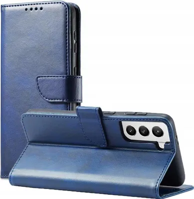 Image de Magnet Case Elegant Case with Flap and Stand Function Samsung Galaxy S22+ (S22 Plus) Blue