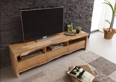 Produktbild von MASSIVMOEBEL24 TV-Board Akazie 191x45x50 natur lackiert PURE ACACIA #109