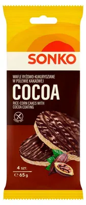 Image de Sonko : Crêpes-gaufres au riz et à la farine de maïs, sans gluten, 65 g, boîte de 4