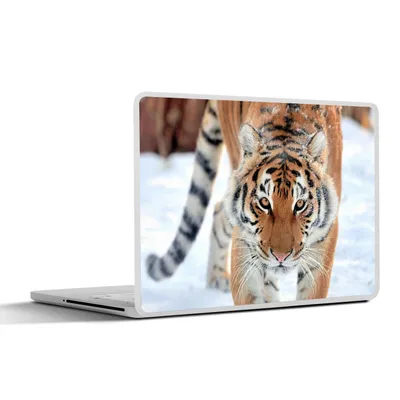 Produktbild von MuchoWow® Laptop Aufkleber Sticker Cover Tiger - Schnee - Tiere 40x30 cm - Laptop Dekoration - Selbstklebend