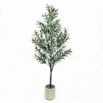 Produktbild von Künstlicher Olivenbaum - Kunstbaum - 180 cm D - 1 Stück - Im Topf - Für den Innenbereich - Kunststoff