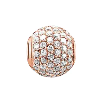 Produktbild von Thomas Sabo Damen Bead Charm-Einhänger Pavé 925 Silber rosegold K0053-416-14