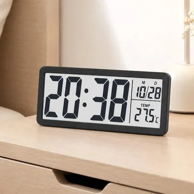 Digitale Wanduhr 8,5 Zoll LCD mit Temperatur & Datum
