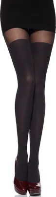 Image de Collants pour femmes Merry Style avec motif au-dessus du genou, 80 deniers, MSSSR01 (Graphite, L).