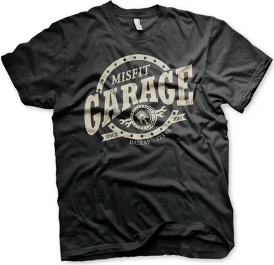 Produktbild von Misfit Garage Piston Sign T-Shirt - Large - Black