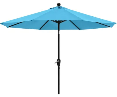 Produktbild von Sonnenschirm, UV-Schutz 50+, 30° neigbar, wasserabweisend, für Balkon, Garten, Terrasse, Strand, türkis, 230 cm
