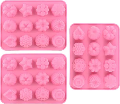 Produktbild von Silikon-Blumenformen, Backbleche mit Blumen und antihaftbeschichtete Silikonformen für Schokolade, Bonbons und Gelee