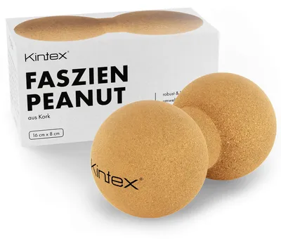 Produktbild von Kintex Kork Faszien-Peanut, 16 cm x 8 cm, Faszienrolle Doppelkugel
