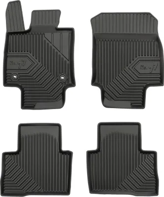 Image de Tapis de Sol de Voiture pour Toyota RAV4 V 2019-2025 TPE Antidérapant Noir 4Pcs