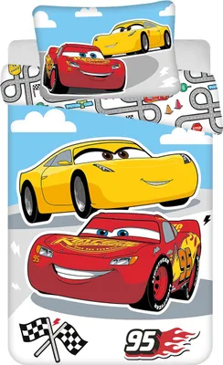 Obrázek produktu pro Disney povlečení do postýlky Cars Road baby 100x135, 40x60 cm - bavlna