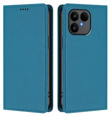 Produktbild von Handyhülle für Fairphone 6, Kunstleder Klapphülle Stoßfeste Magnetische Hülle mit Ständer Blau