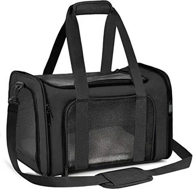 Produktbild von Qlf yuu Transportbeutel Katze/Hund, faltbare Tragkasten mittel/kleine Haustiere im Flugzeug, Haustiere, Hund oder Katze, 6,8 kg Katzen/Hunde