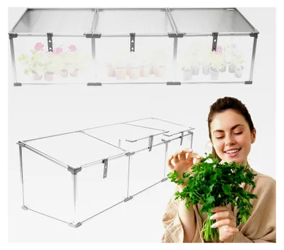 Produktbild von Frühbeetaufsatz - Mini Gewächshaus Magnolia III 180x51x51 cm - Gewächshaus für Balkon und Garten aus Polycarbonat