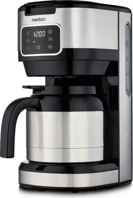 Immagine prodotto di Macchina da caffè con filtro, isoterma digitale MEDION, 900 W, 1,2 l, 10 tazze, argento