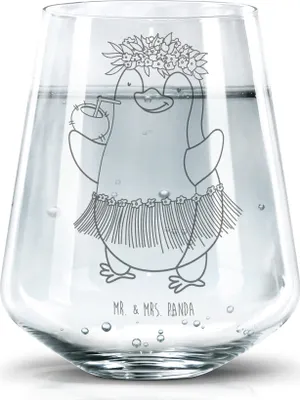 Produktbild von Mr. & Mrs. Panda Glas Pinguin Kokosnuss - Transparent - Geschenk, Wasserglas, Urlaub, Tumbler, Erholt, Entspannt, Becherglas, Wasserbecher, Trinkglas, Ferien