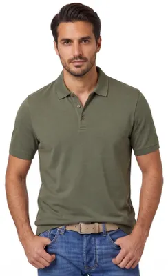 Produktbild von Brax Poloshirt grün normale Passform Baumwolle
