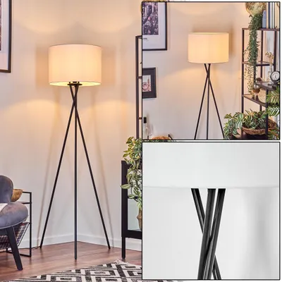 Produktbild von Schiavonea Stehlampe aus Metall/Stoff in Schwarz/Weiß