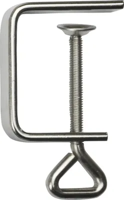 Produktbild von Zwinge für Laubsägebrettchen aus Metall, 60x50 mm, Spannweite bis 45 mm
