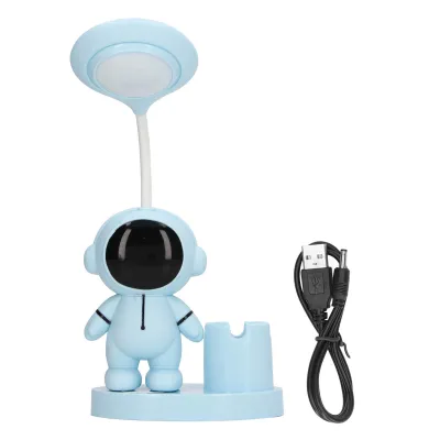 Obrázek produktu pro Nabíjecí stolní lampa v designu astronauta s držákem na tužky a ořezávátkem - ideální do ubytoven