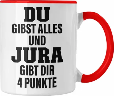 Produktbild von Trendation - Jura Geschenk Tasse mit Spruch für Jurist Juristin Geschenkideen Lustig für Staatsexamen (Rot)