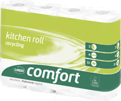 Produktbild von wepa Küchenrolle Comfort 3 lagig hochweiß