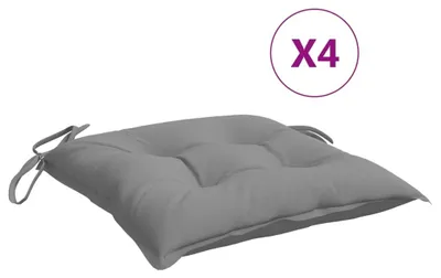 Produktbild von vidaXL Stuhlkissen 4 Stk. Grau 40x40x7 cm Oxford-Gewebe