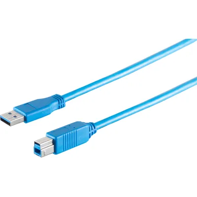 Produktbild von USB Kabel A Stecker / B Stecker USB 3.0 blau 5m