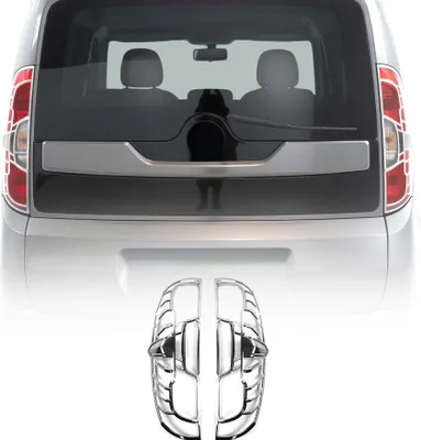 Image de Cadre de Feu Stop Arrière pour Fiat Doblo II 2014-2020 ABS Chromé 2 Pcs