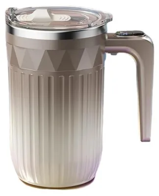 Obrázek produktu pro Zimilo Elektrický samomíchací kelímek, 450 ml magnetický míchací kelímek, USB typu C, vnitřní kelímek z nerezové oceli 316, automatický míchací kelímek, šedý