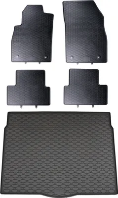 Produktbild von Gummi Fußmatten + Kofferraumwanne Set für Opel Astra J Limo, Bj. 12/2009-2019