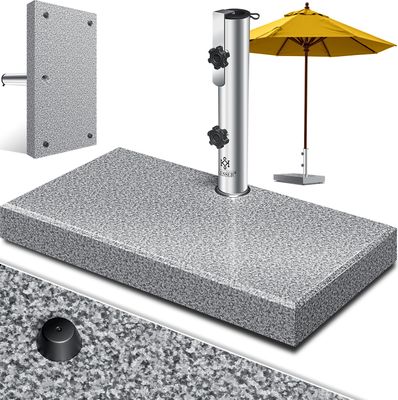 KESSER® Granit Sonnenschirmständer mit Edelstahlrohr, Hochwertiger Schirmständer Sockel 30KG - für Schirmstöcke bis 16-48 mm, Inkl. Transport Griff Garten Balkonschirmständer