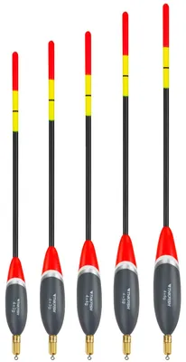 Imagen del producto de Cinco plomos de madera, de diferentes pesos, para la pesca