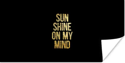 Produktbild von MuchoWow® Poster Zitate - Sonne - Gold - Schwarz 120x60 cm - Bild