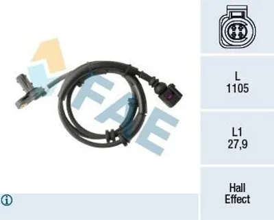 Produktbild von FAE ABS Sensor Raddrehzahl für VW SHARAN (7M8, 7M9, 7M6) 78294