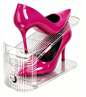Imagen del producto de Organizador de zapatos con bolsas transparentes, ajustable, que ahorra espacio, ideal para armarios