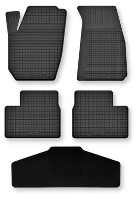 Produktbild von Gummi-Fußmatten + Tunnel für Mazda 3 IV 2019- (Schrägheck/Limousine) – 5-tlg, Schwarz, Semi-Universal, angepasst – Wielganizator Semi-Universal