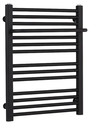 Zdjęcie produktu dla CERANO – Grzejnik łazienkowy Antonio – boczne przyłącze – 351 W – matowa czerń – 660 x 550 mm