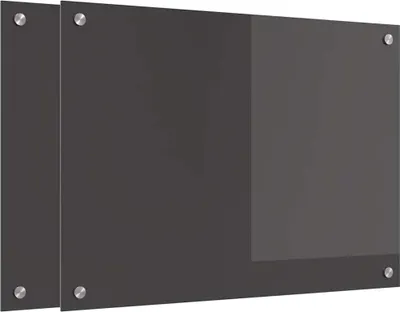 Produktbild von vidaXL Küchenrückwand 2 pcs Dunkelgrau 70 x 50 cm Gehärtetes Glas