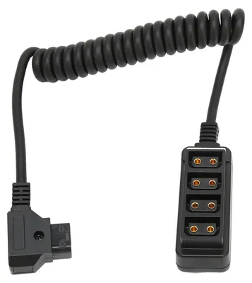 Image de D Tap mâle vers 4 ports D Tap femelle Câble d'alimentation, Power Tap Splitter f��r Anton V Mount, f��r RED Caméras, f��r IDX Batteries