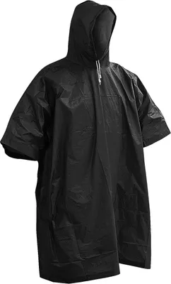 Produktbild von Regenponcho Regen Poncho Oliv Schwarz Regen-Umhang Cape BW Army Regenschutz Schwarz