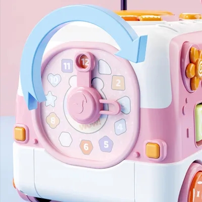 Image de Jouet musical pour bébé, jouet musical éducatif, voiture électronique avec lumière et son, éducation précoce, cadeaux d'anniversaire pour enfants, garçons, filles âgés de 3, 4 et 5 ans